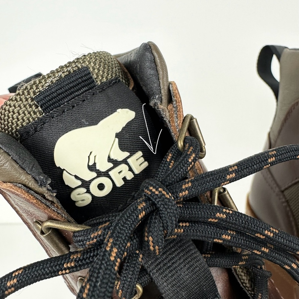 SOREL Brex Heel Lace-Up Waterproof Bootie Tan Size 8.5 - Picture 13 of 16